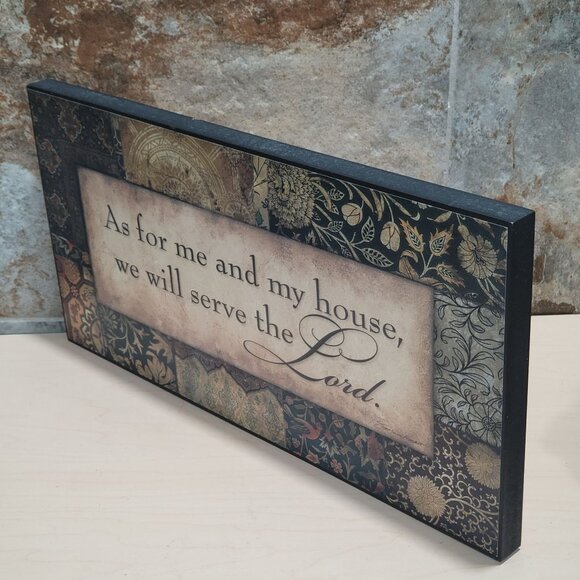 Bible Verse Sign Scripture Wall Art As For Me In My House We Will Serve The Lord - Picture 7 of 12